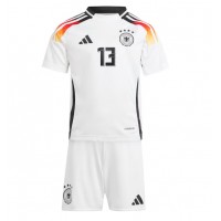 Echipament fotbal Germania Thomas Muller #13 Tricou Acasa European 2024 pentru copii maneca scurta (+ Pantaloni scurti)